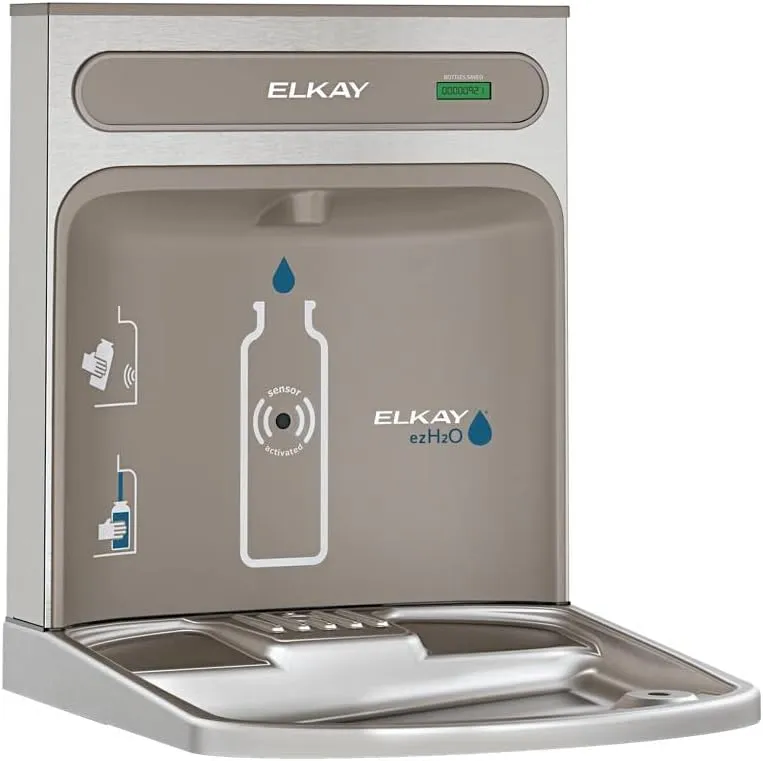 Elkay EZWSRK Bottle Filling Station, 18.81 x 17.88 x 3.56 inches, Stainless Steel