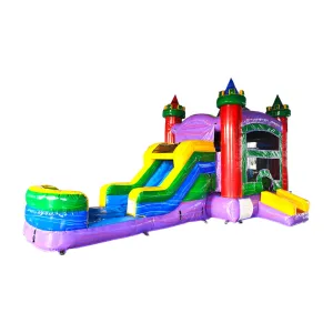 Euro Marble Econo Bounce House with Slide (Wet/Dry)