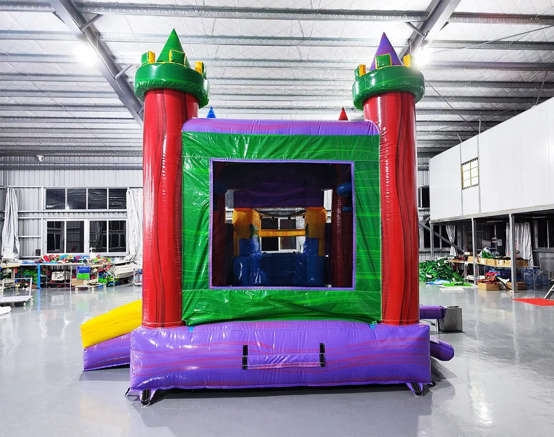 Euro Marble Econo Bounce House with Slide (Wet/Dry)