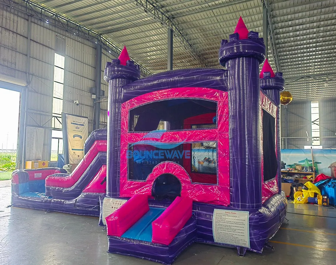 Euro Purple Palace Econo Bounce House with Slide (Wet/Dry)