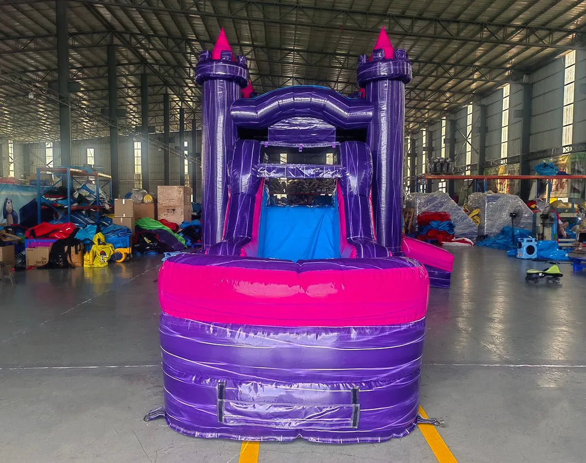 Euro Purple Palace Econo Bounce House with Slide (Wet/Dry)