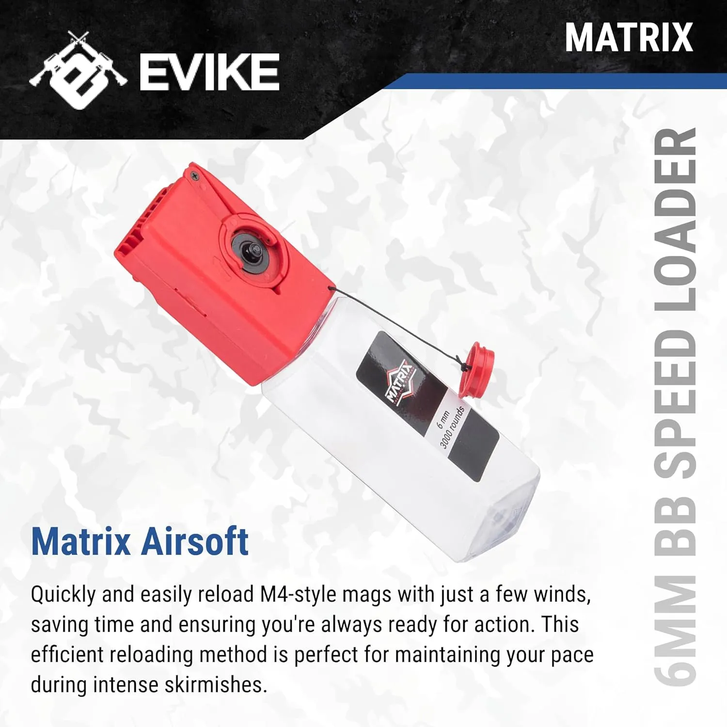 Evike Airsoft - Matrix Winding 6mm BB Speed Loader for M4-Style Airsoft Magazines
