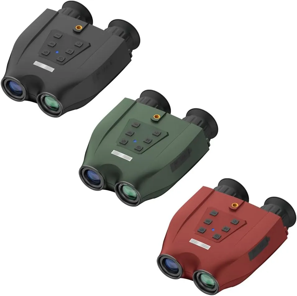 EVTSCAN Night Vision Goggles 3D Binoculars Camera 6X Optical Zoom 1.4 Inch Dual Screen 2.5K Video Recorder Hunting Birdwatching