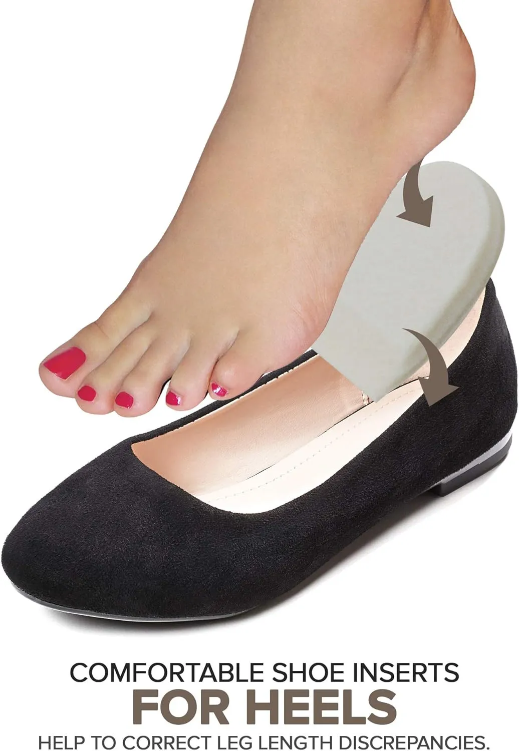 Felt Heel Cushion Pad 1/2" with Adhesive for Pain Relief - 2 Pairs (4 Pieces)