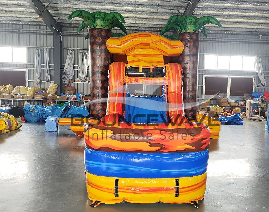 Fiesta Fire Econo Bounce House with Slide (Wet/Dry)