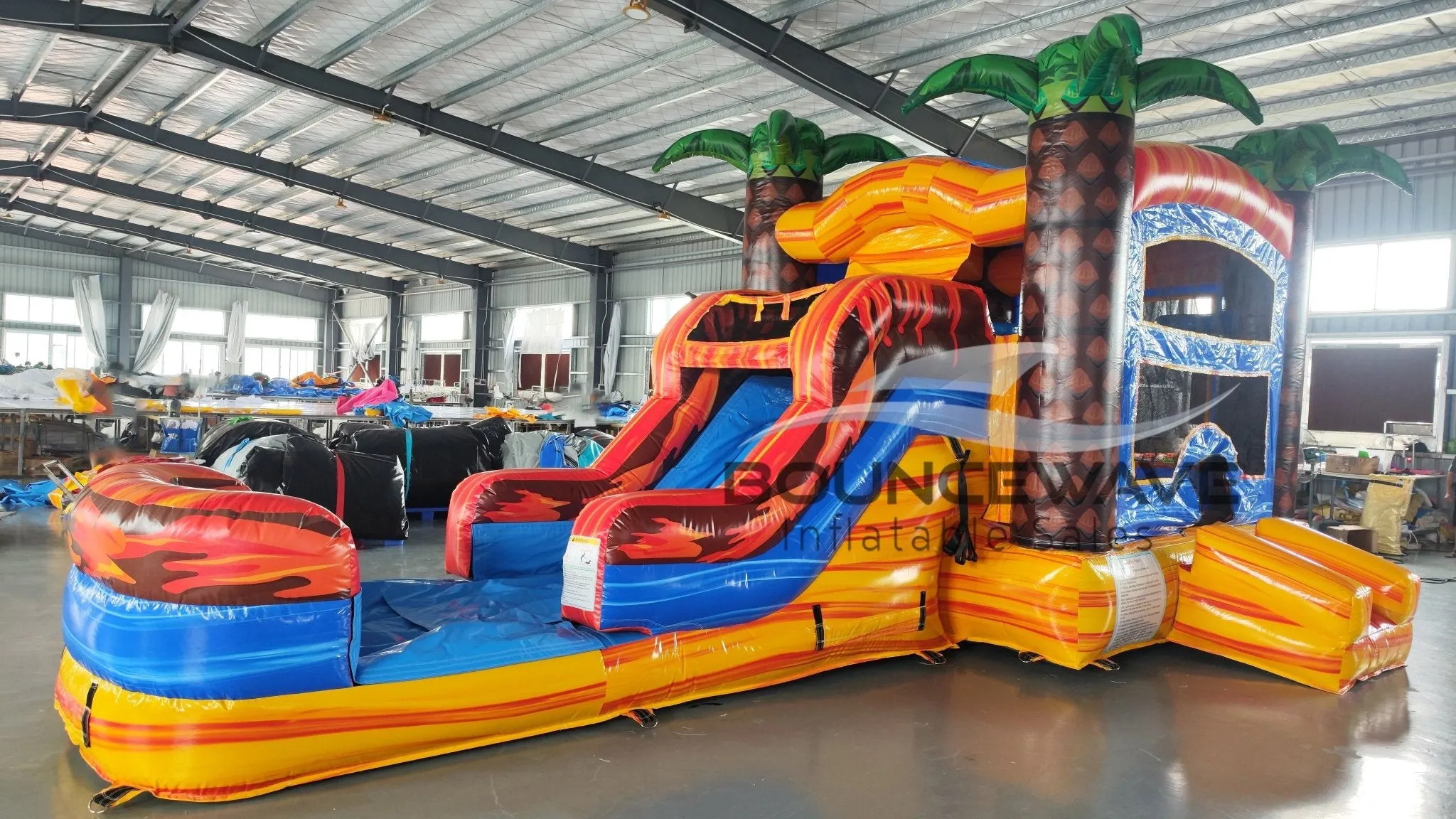 Fiesta Fire Econo Bounce House with Slide (Wet/Dry)