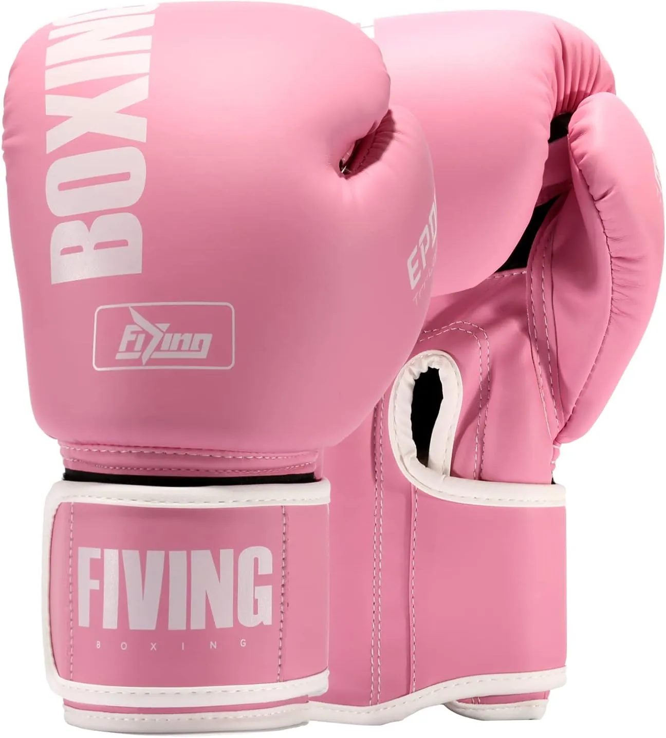FIVING Pro Style Boxing Gloves for Women, PU Leather, Training Muay Thai,Sparring,Fighting Kickboxing,Adult Heavy Punching Bag Gloves Mitts Focus Pad Workout for Ladies