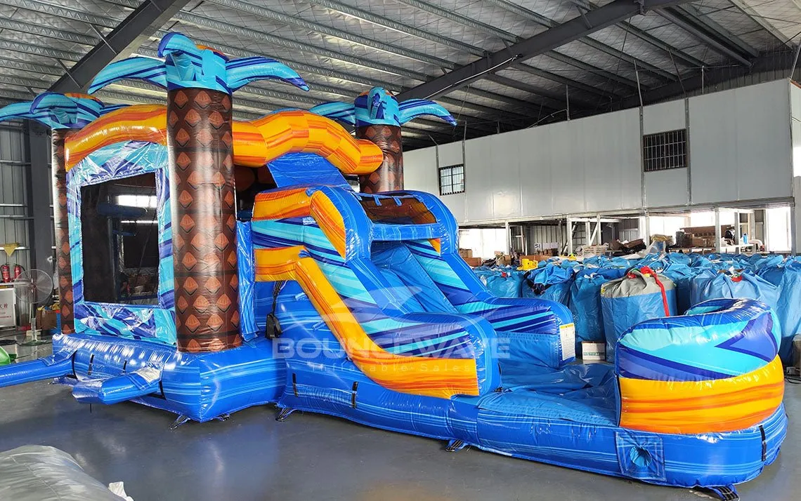 Flashpoint Falls Econo Bounce House with Slide (Wet/Dry)
