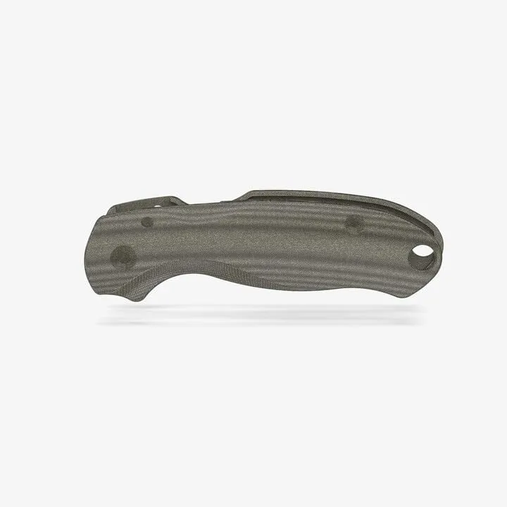 Flytanium Micarta Lotus Scales Compatible with Spyderco Para 3 EDC Folding Pocket Knife (Green Linen)