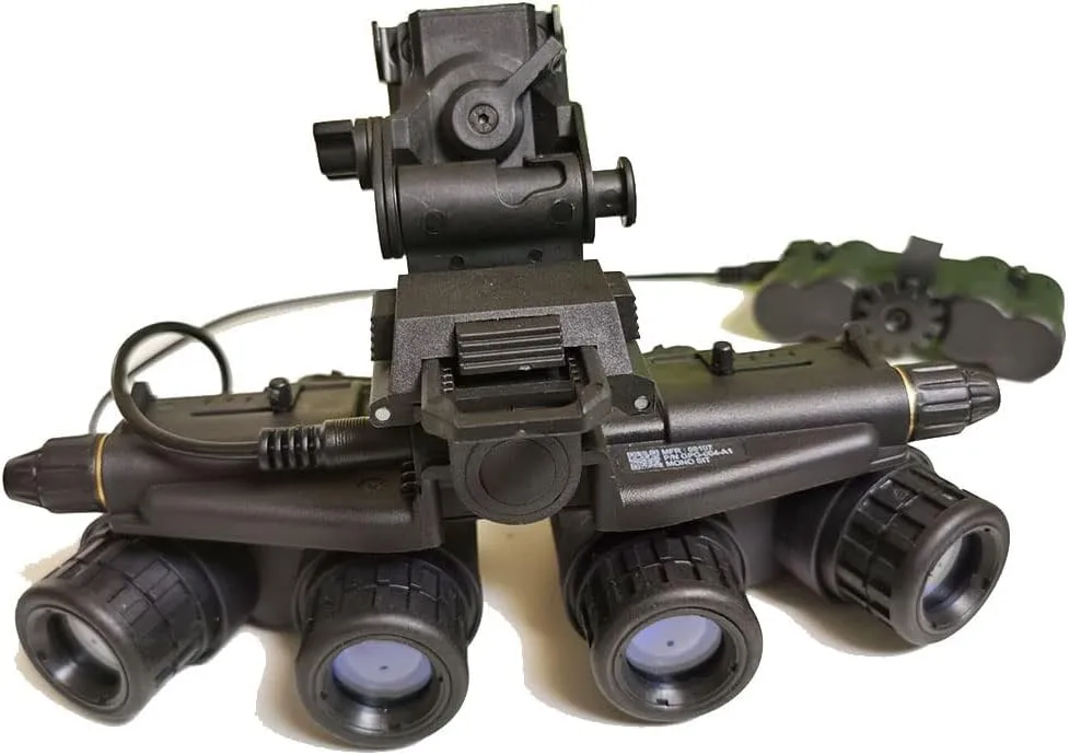FMA Airsoft Hunting Tactical No Function GPNVG 18 Night Vision Goggles Dummy Binoculars NVG Model with L4G24 Plastic Helmet Mount Black Set