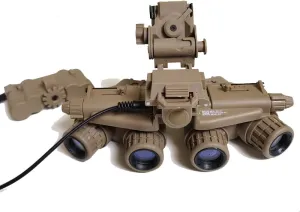 FMA Airsoft Hunting Tactical No Function GPNVG 18 Night Vision Goggles Dummy Binoculars NVG Model with L4G24 Plastic Helmet Mount DE Set