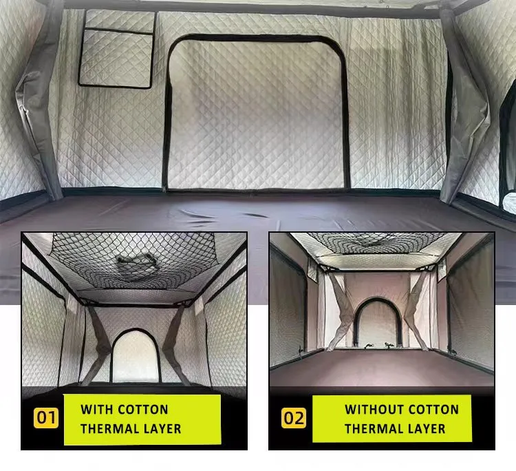 For 2 People ABS Hard Shell  Roof Top Tent - MOT DC05