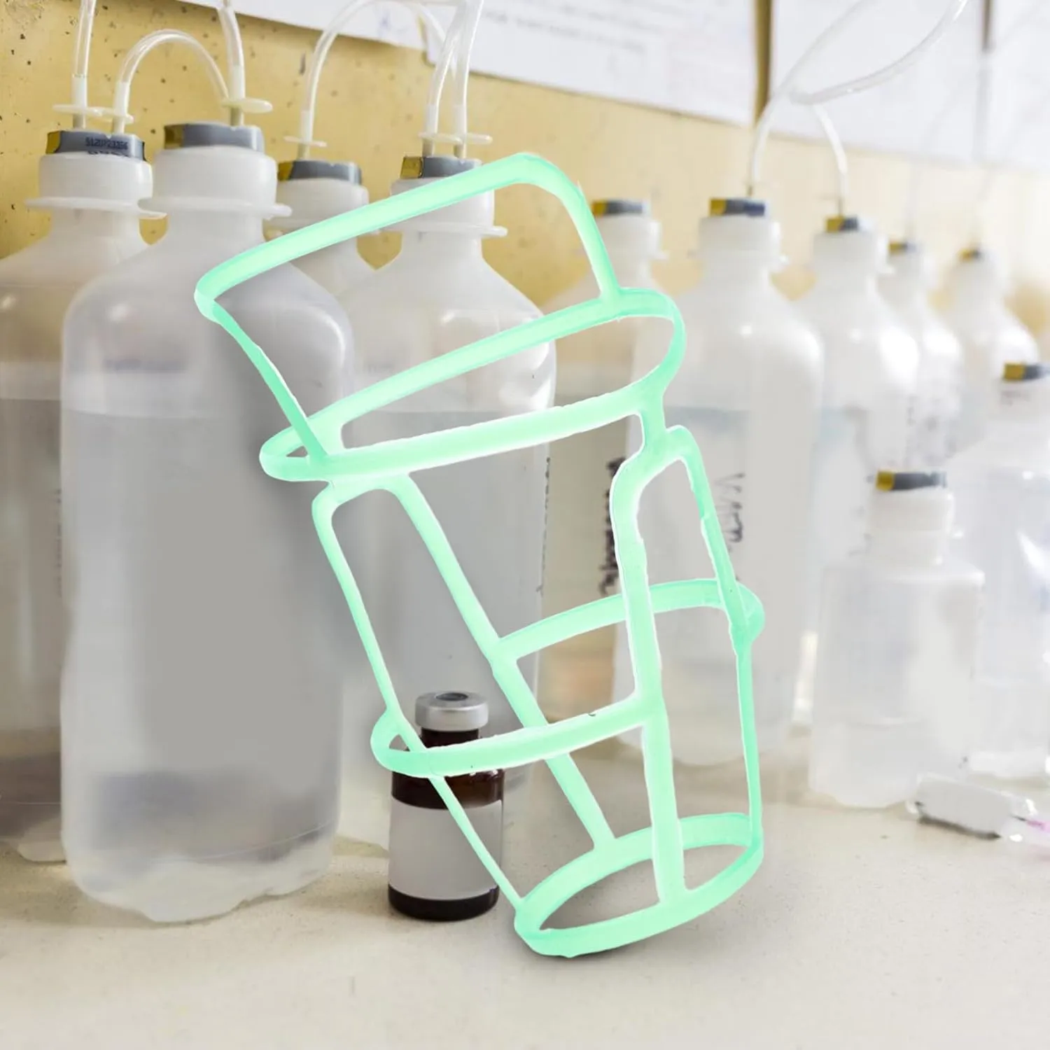 FRCOLOR Hospital Grade Infusion Net Bag Plastic Drip Bottle Hanging Cover Saline Bottle Grid