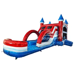 Freedom Fury Splash & Save Bounce House with Dual Lane Slide (Wet/Dry)