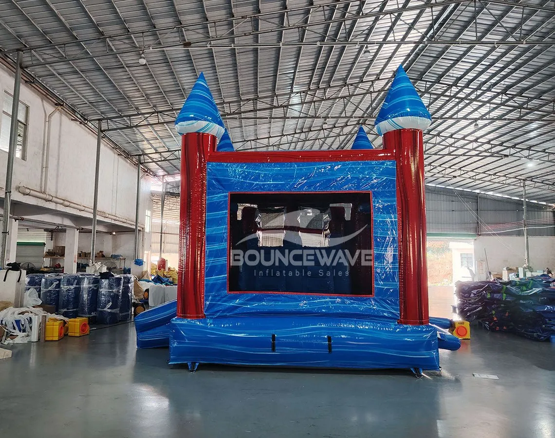 Freedom Fury Splash & Save Bounce House with Dual Lane Slide (Wet/Dry)
