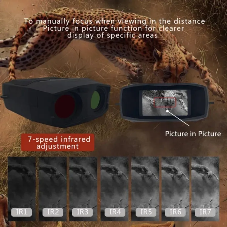 (Full Color) 4K Night Vision Binoculars with Long Viewing Distance & Rechargeable Lithium Battery