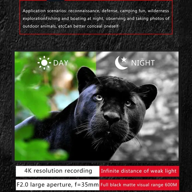 (Full Color) 4K Night Vision Binoculars with Long Viewing Distance & Rechargeable Lithium Battery