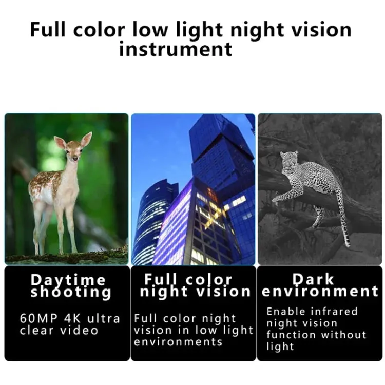 (Full Color) 4K Night Vision Binoculars with Long Viewing Distance & Rechargeable Lithium Battery