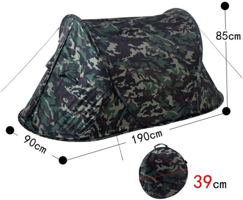Fully Automatic Quick Open Tent, Waterproof Sunscreen Portable Individual Camping Tent,Ventilation Easy to Install Quickly,Green