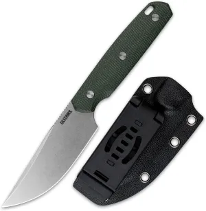 G063 Fixed Blade Knife 3.46'' 14C28N steel Blade, 4.09'' Micarta handle Field Utility Knife with Kydex Sheath for Outdoor Camping Hiking