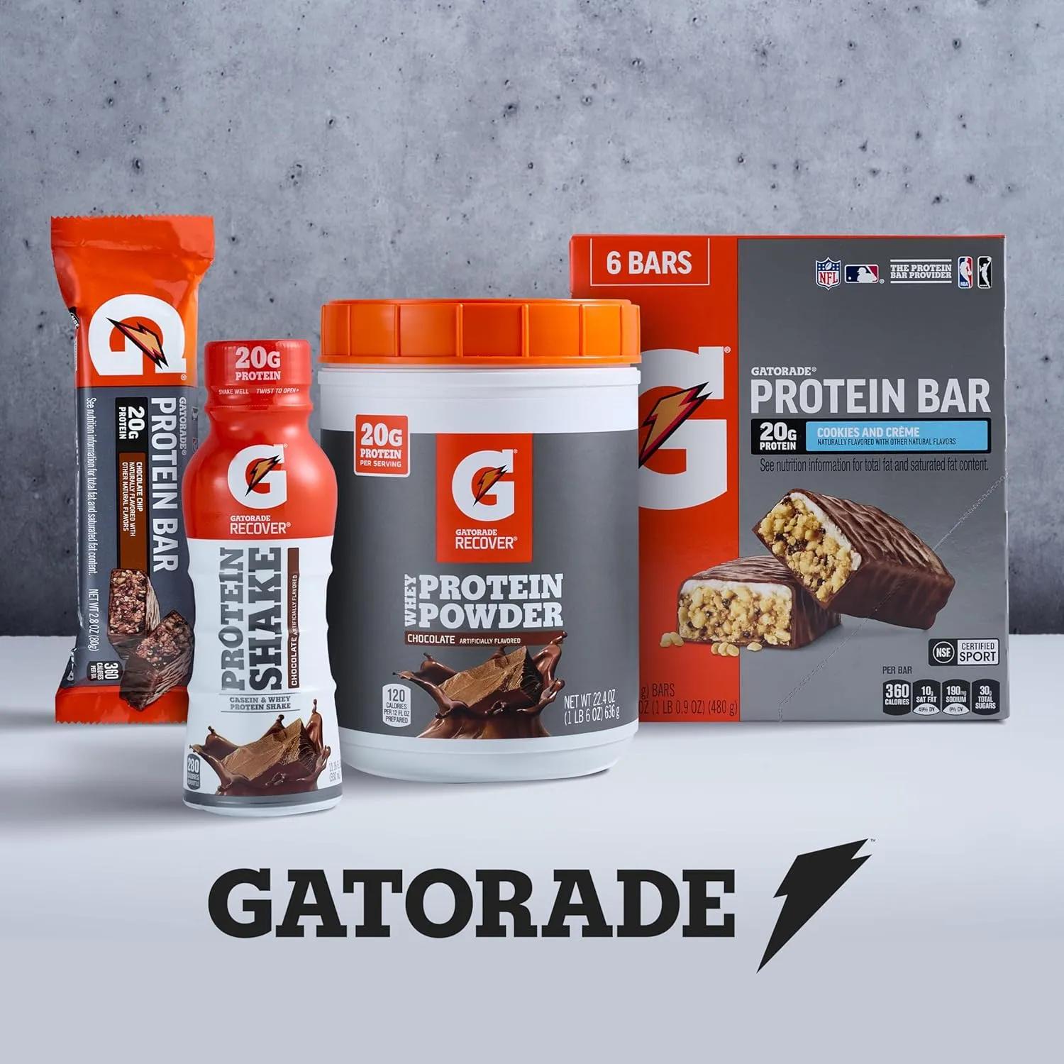 Gatorade Recover Protein Shake, Vanilla, 20g Protein, 11.6 fl oz Plastic Bottle, Pack of 12