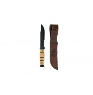 Genuine Ka-Bar USMC Combo Edge Fighting Knife