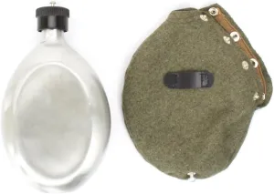 German WWII M31 Aluminum Canteen with Felt Cover