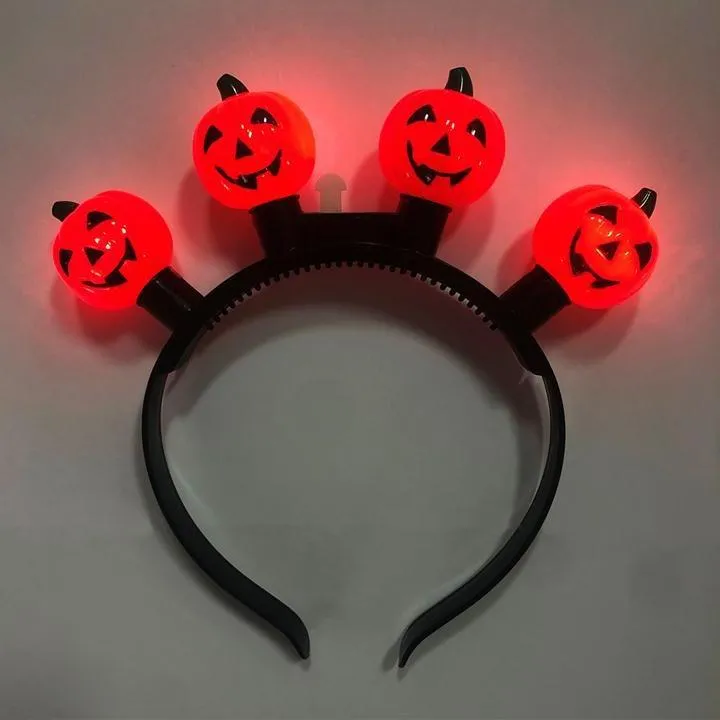 Ghostly Ghouls Flashing Light-Up Pumpkin Headband