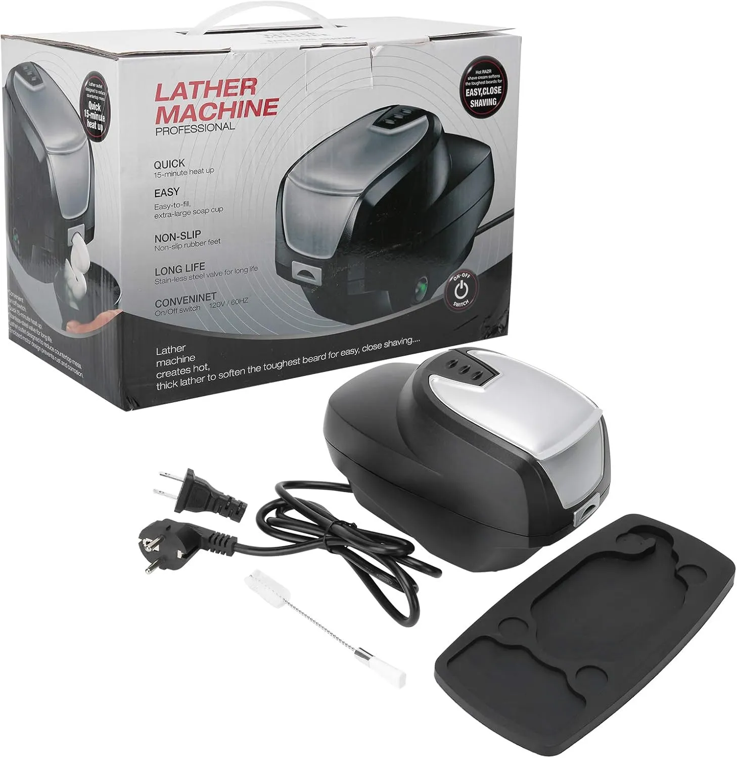 Gifts For Men Husband Dad Barber Household Hot Lather Machines Foaming Machine Household Face Grooming Dad Barber[#2]