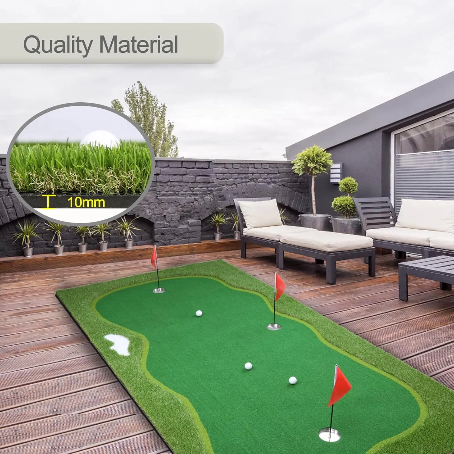 Golf Putting Green, Practice Putting Green Mat, Large Professional Golfing Training Mat for Indoor Outdoor…