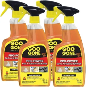 Goo Gone® Pro-Power Cleaner, Citrus Scent, 24 oz Spray Bottle, 4/Carton