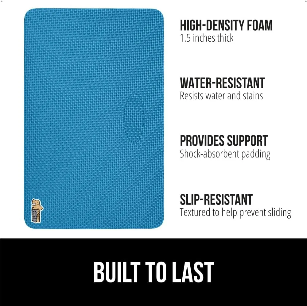 GORILLA GRIP Extra Thick Patent Pending Garden Kneeling Pad, Supportive Soft Foam Knee Cushioning for Gardening, Water Resistant Construction, Bathing Baby, Workout Supplies, Lightweight
