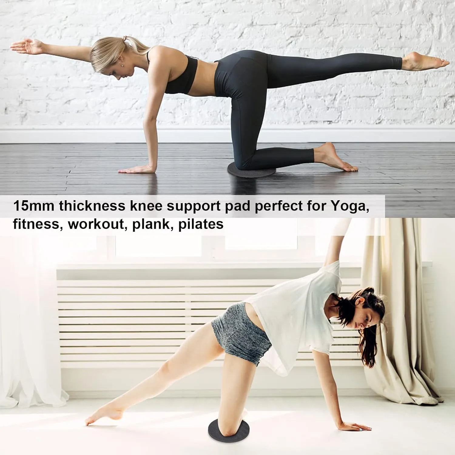 GoYonder Yoga Knee Pads 2 Pack, Yoga Knee Cushion Thick, Exercise Pads for Knees Elbows Wrist Hands Head Foam Pilates Kneeling pad