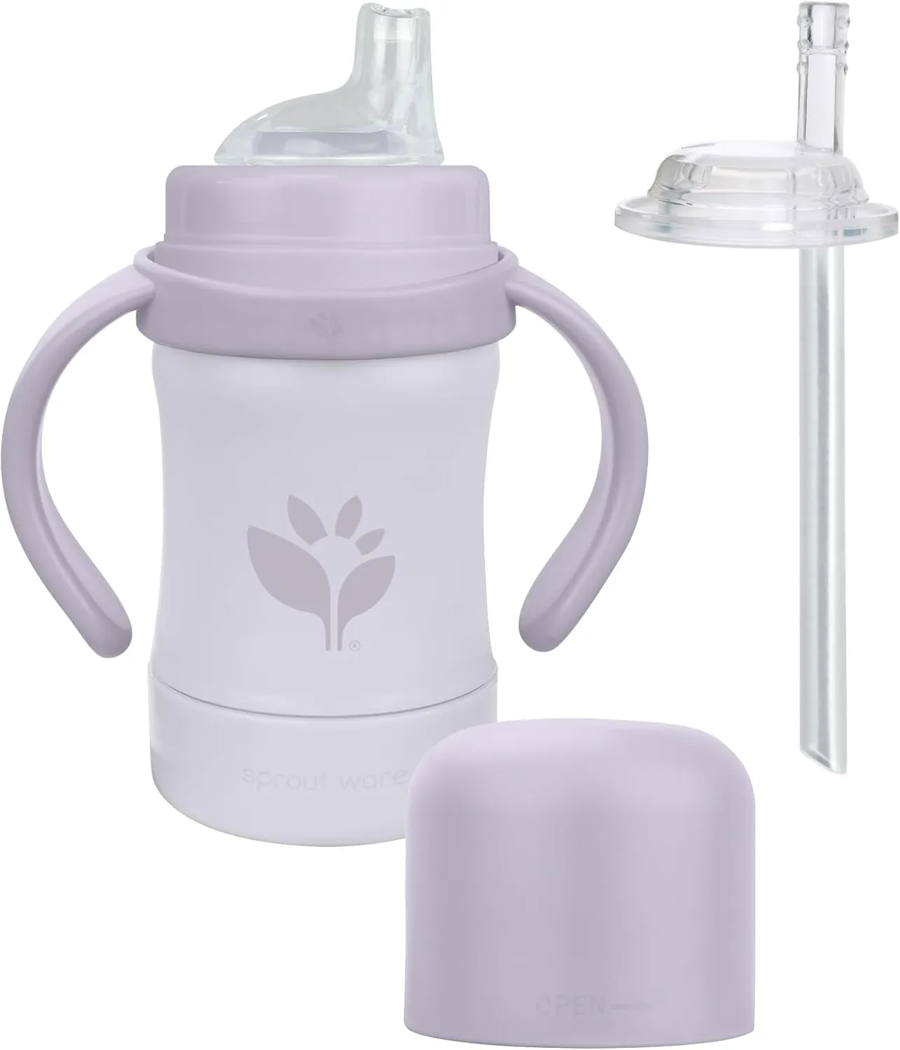 Green Sprouts® Sprout Ware® Sip & Straw 6oz., 6mo , Plant-plastic, Platinum-cured Silicone, Dishwasher Safe, Grows with Baby, Tested for Hormones