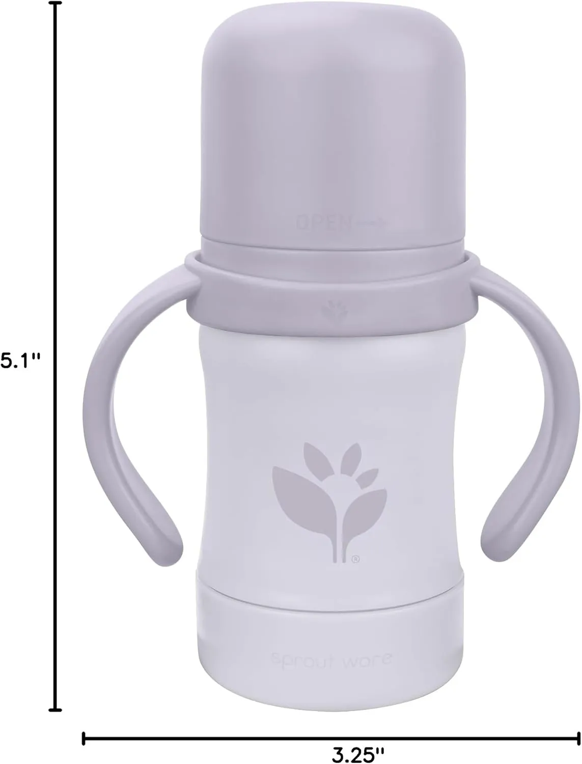 Green Sprouts® Sprout Ware® Sip & Straw 6oz., 6mo , Plant-plastic, Platinum-cured Silicone, Dishwasher Safe, Grows with Baby, Tested for Hormones