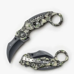 Grey Skull Karambit