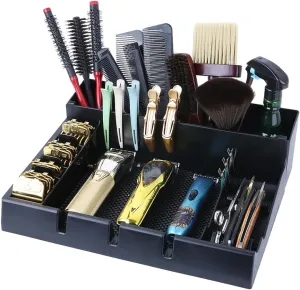 Hair Salon Styling Tools Organizer, Cosmetology Supplies Hair Brush/ Scissor/ Shaver Holder, , Salon Essentials for Hair Stylist (Detachable)