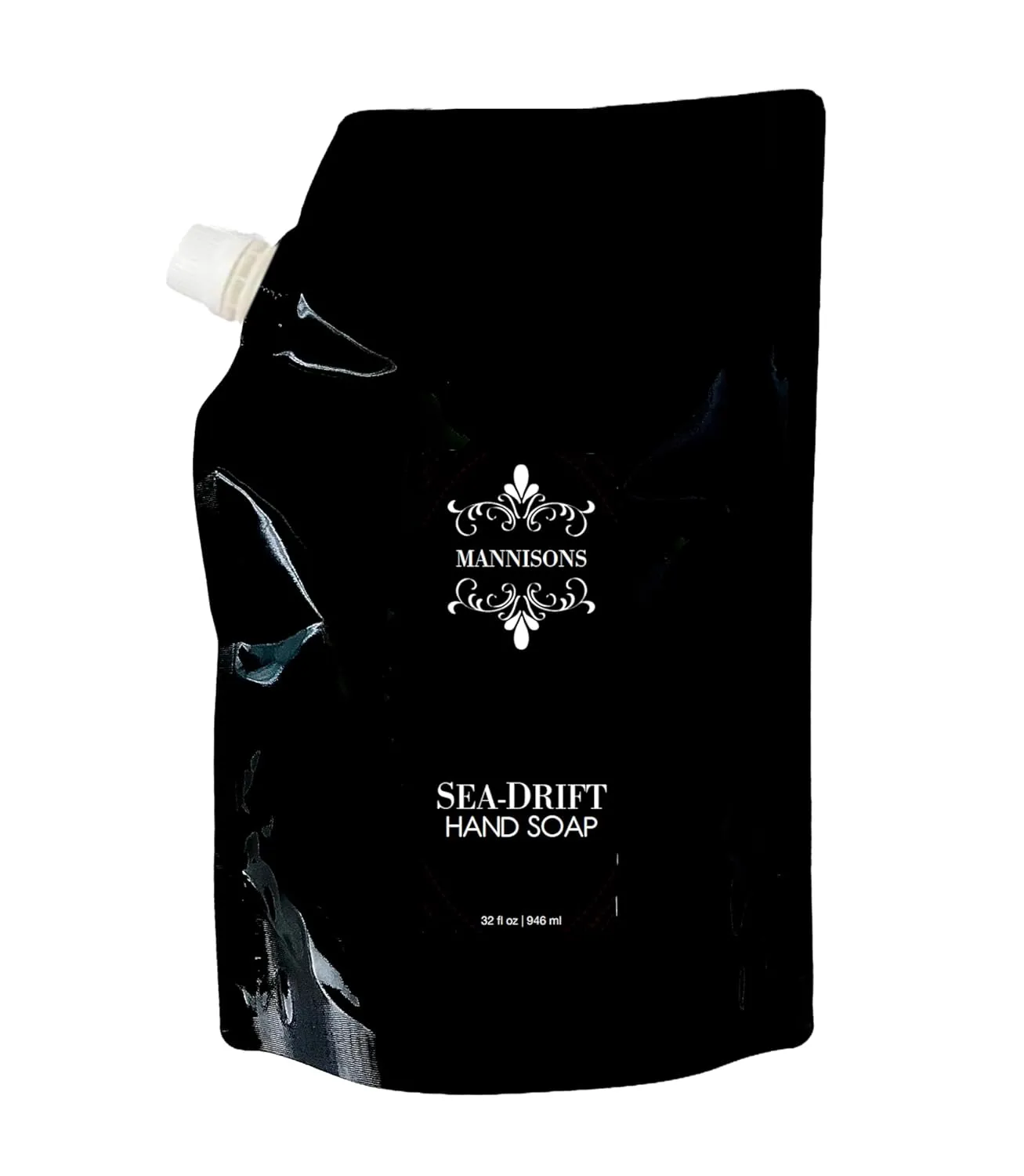 Hand Soap, Sea-Drift Aroma, 32 oz, Refill Pouch, Nourish and Softens Skin, Luxurious Scent of Sea Salt, Sage, Driftwood, Rich Lather
