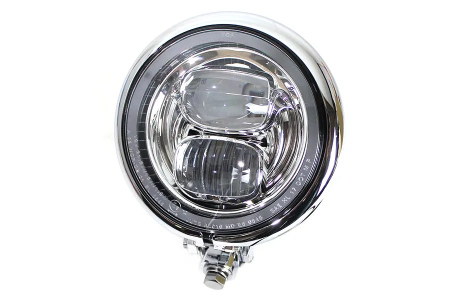 HARLEY 5-3/4 inch Bates Style LED Headlamp Chrome fits 0-  All, models