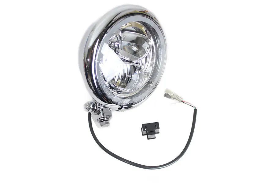 HARLEY 5-3/4 inch Bates Style LED Headlamp Chrome fits 0-  All, models