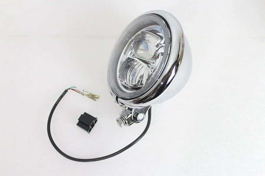 HARLEY 5-3/4 inch Bates Style LED Headlamp Chrome fits 0-  All, models