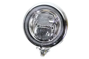HARLEY 5-3/4 inch Bates Style LED Headlamp Chrome fits 0-  All, models