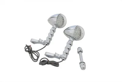 HARLEY LED Bullet Turn Signal Set with Headlamp Mount fits 0-  Custom, application