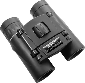 HD Powerful Binoculars 5000M Long Range Folding Mini Telescope Professional Hunting Zoom Military BAK4 FMC Optics for Sports Outdoor Camping Travel Gifts (500x25)
