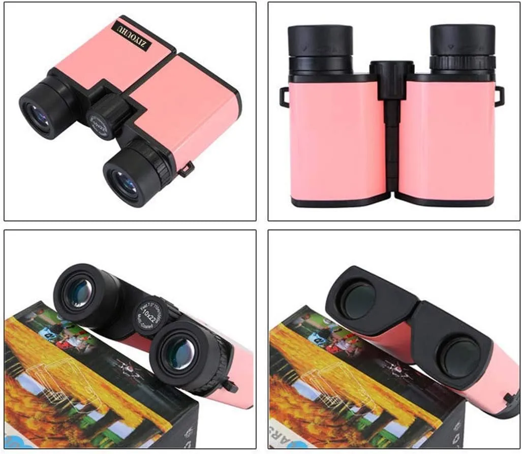 HD Wide Angle Binoculars for Kids, 10X22 Waterproof Roof Prism Telescope for Bird Watching, Concerts, Hunting and Sport Games