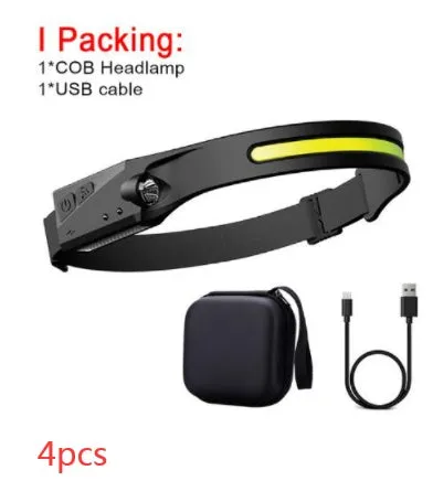Headlamp Headlight International shipping Perspectives USB Light Waterproof With Riding Rechargeable Hunting All Induction Specially designed LED Camping Flashlight COB