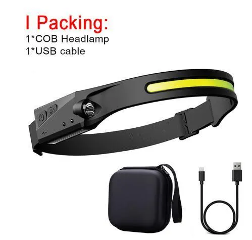 Headlamp Headlight International shipping Perspectives USB Light Waterproof With Riding Rechargeable Hunting All Induction Specially designed LED Camping Flashlight COB