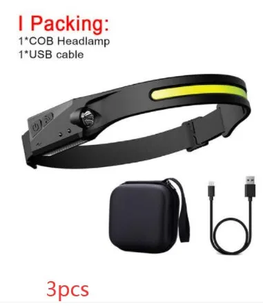 Headlamp Headlight International shipping Perspectives USB Light Waterproof With Riding Rechargeable Hunting All Induction Specially designed LED Camping Flashlight COB