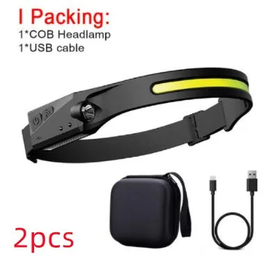 Headlamp Headlight International shipping Perspectives USB Light Waterproof With Riding Rechargeable Hunting All Induction Specially designed LED Camping Flashlight COB