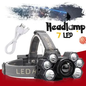 Headlight 60000lm USB Rechargeable Headlamp 3*T6 4*Q5 LED Head Lamp Zoom Fishing Flashlight Torch Head Light 18650 Battery